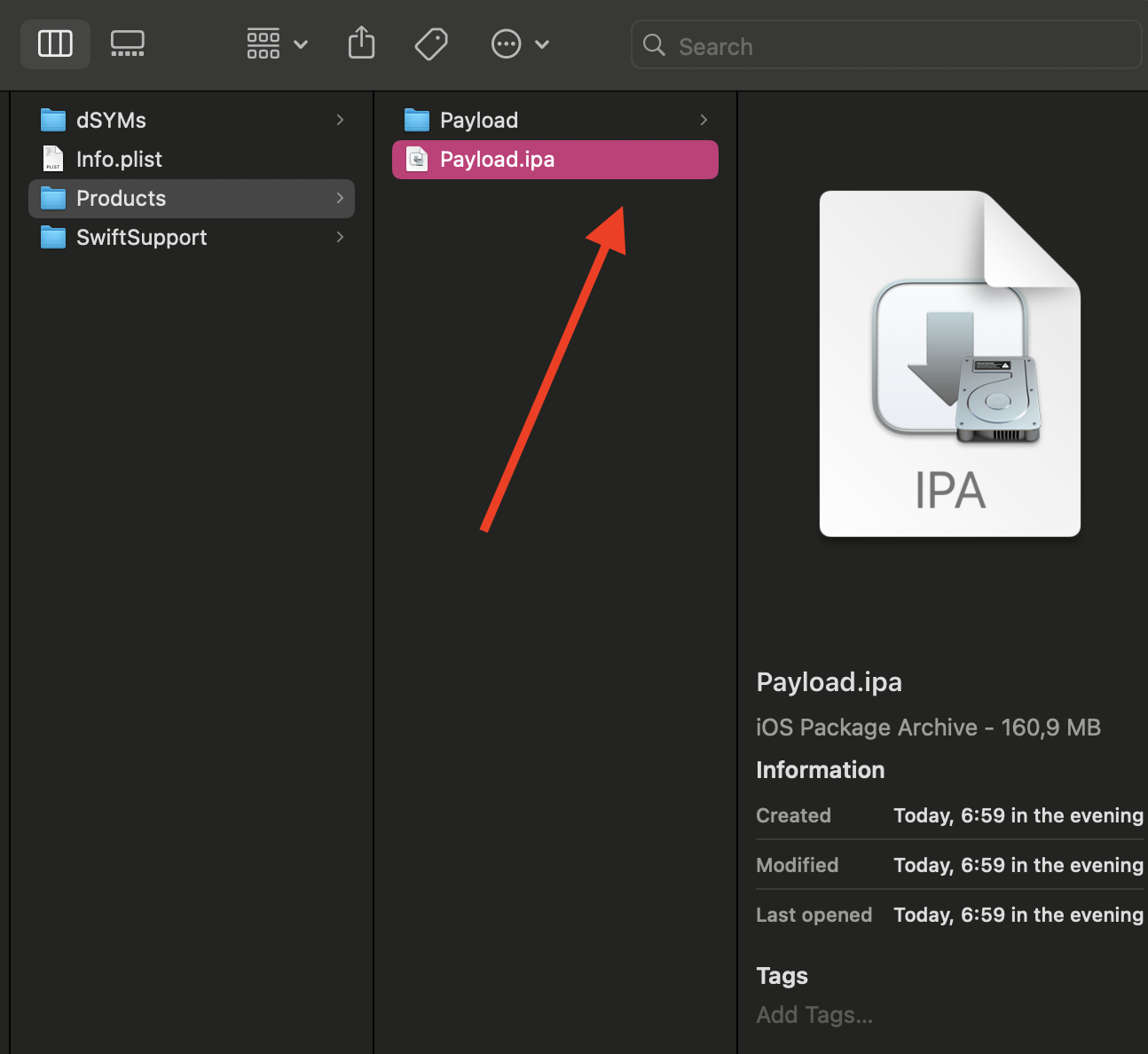 Hình 9: Chuyển đổi thành file ipa